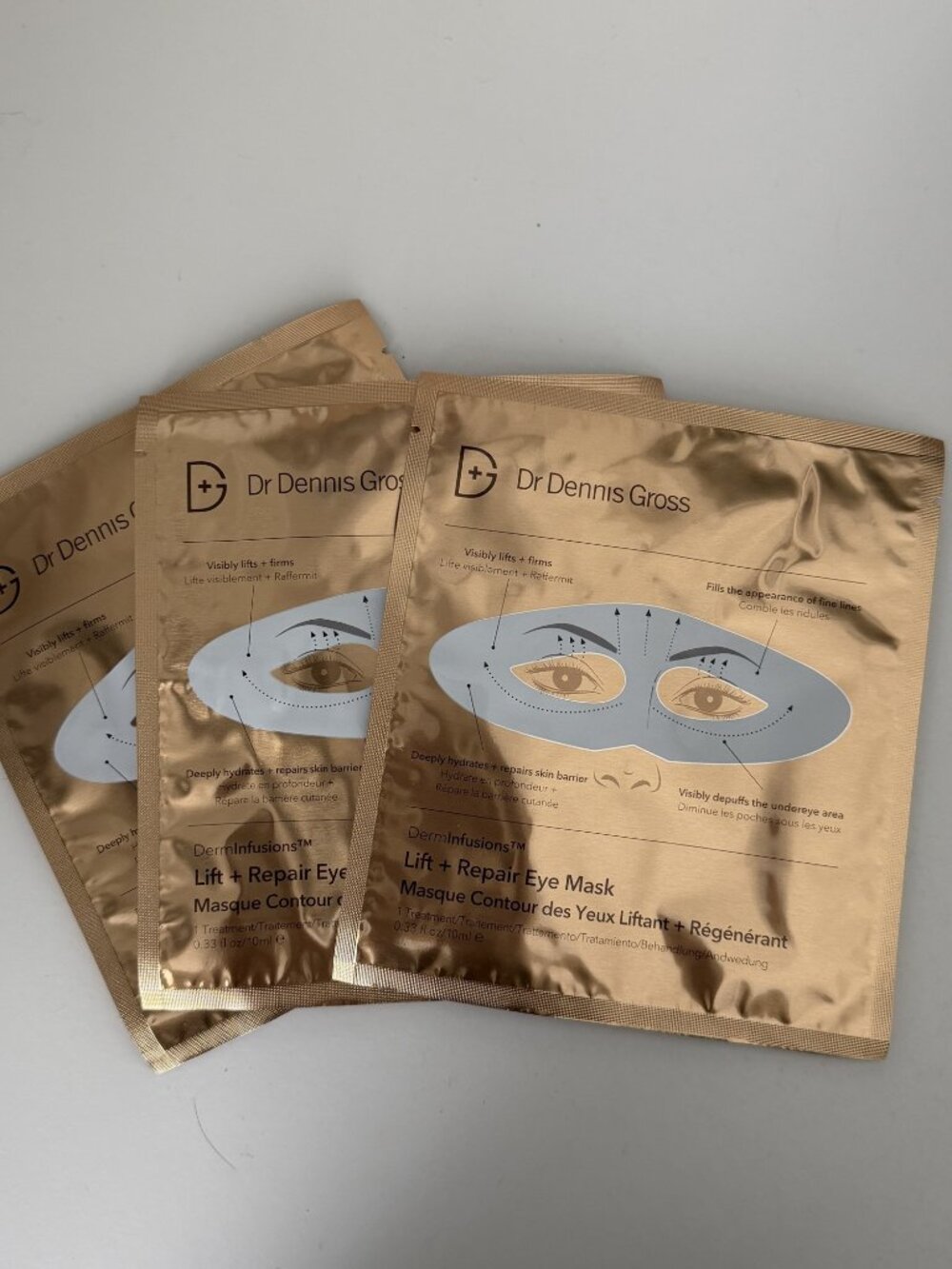 Dr. Dennis Gross DermInfusions Lift + Repair Eye Mask 3 Sachets